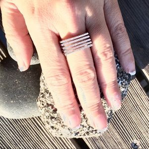 Silver Bar Ring Size 9